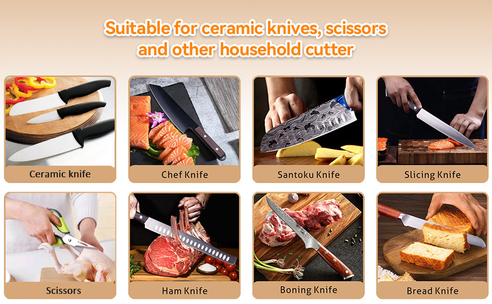 Electric Knife Sharpener, Professional Knife Sharpener for Home, Stages for Kitchen Knives Quick Sharpening & Polishing